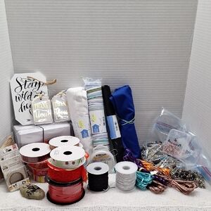 #AFJ #011Craft Supplies Bundle with Ribbons and Beads